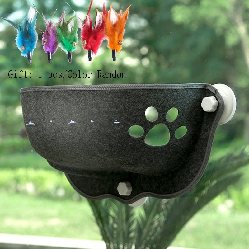 Dailypets Window Cat Bed with Breathable Paw Cut-Out Design
