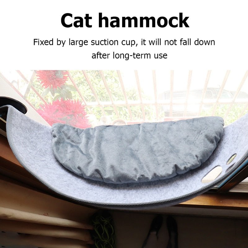 Dailypets Window Cat Bed with Breathable Paw Cut-Out Design