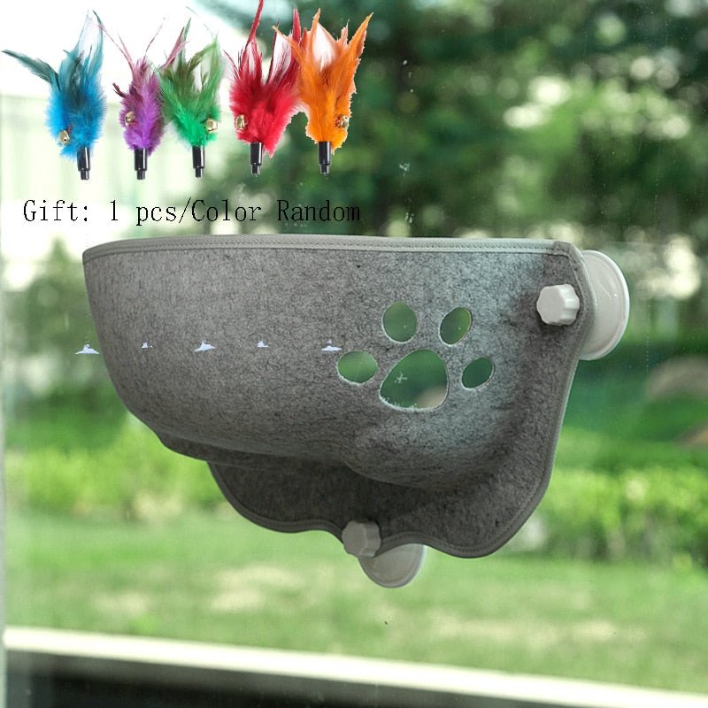 Dailypets Window Cat Bed with Breathable Paw Cut-Out Design