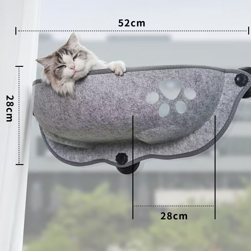 Dailypets Window Cat Bed with Breathable Paw Cut-Out Design