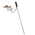 Dailypets Interactive Feather Wand Toy for Cats with Wooden Handle & Colorful Teaser