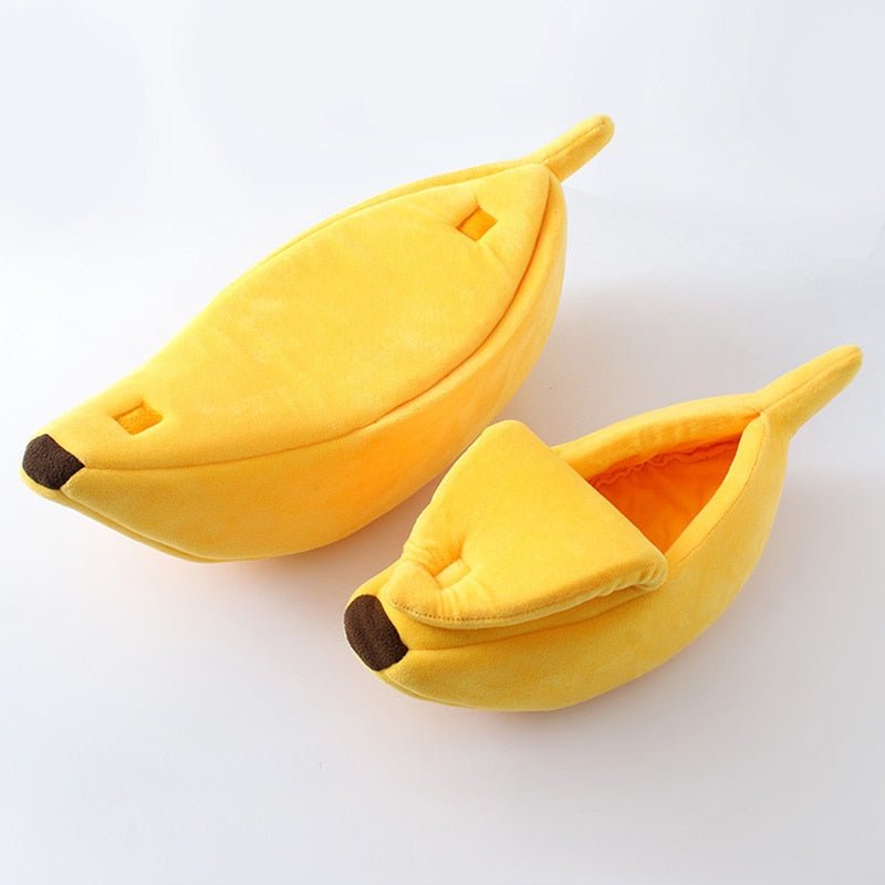 Dailypets Cozy Banana Cat Hideaway Bed