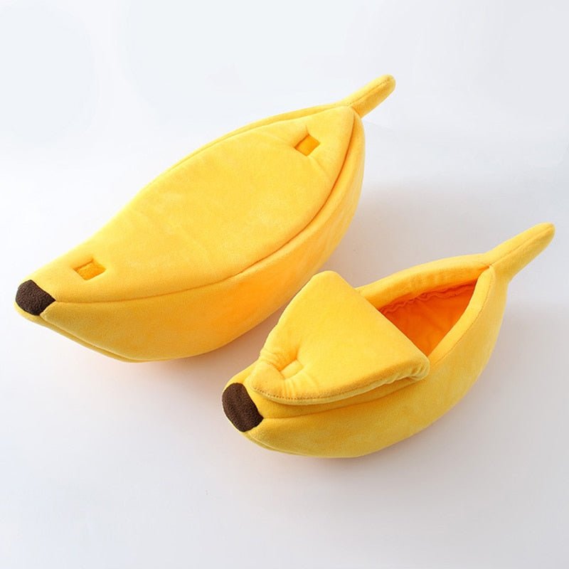 Dailypets Cozy Banana Cat Hideaway Bed
