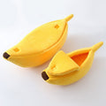 Dailypets Cozy Banana Cat Hideaway Bed