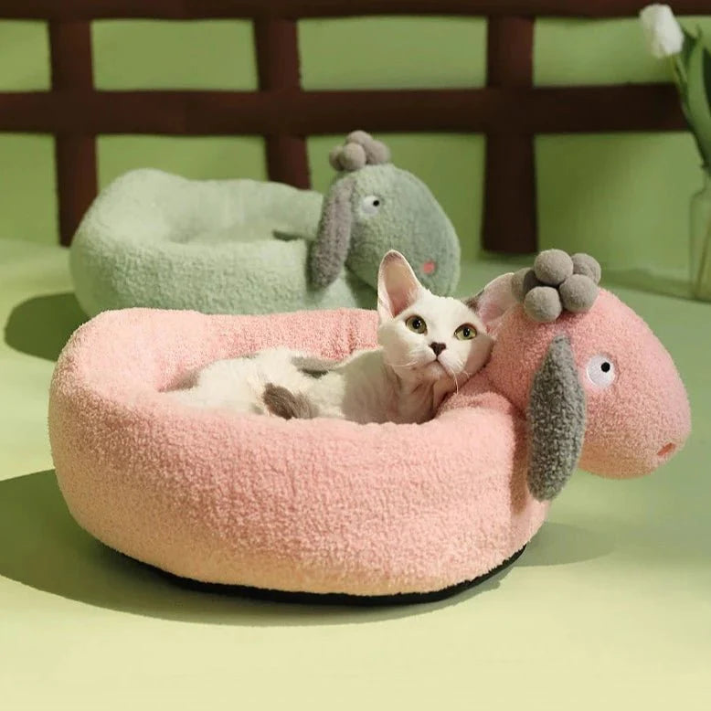 Dailypets Soft Cat Nest Bed – Anti-Anxiety Plush Resting Spot