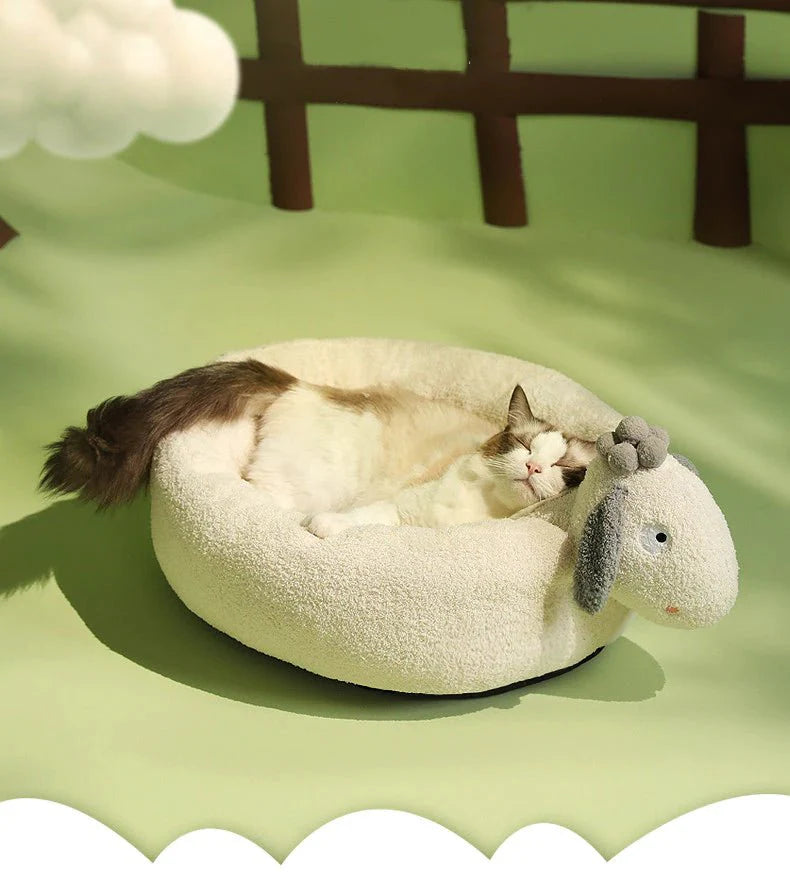 Dailypets Soft Cat Nest Bed – Anti-Anxiety Plush Resting Spot