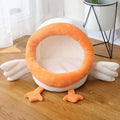 Dailypets Cartoon Duck Cat Bed – Warm Plush Cat Nest