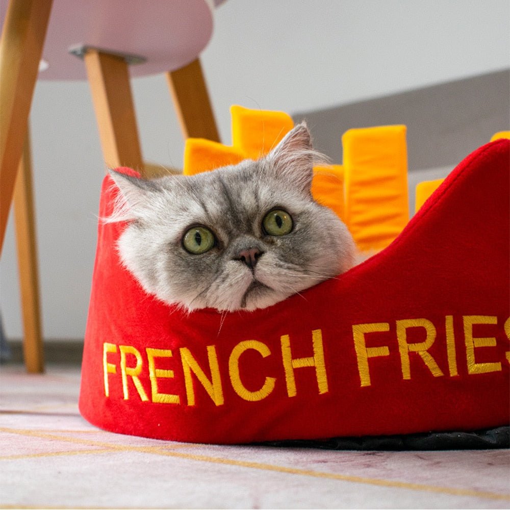 Dailypets Fast Food Cat Hideout – Cute Plush Cat House