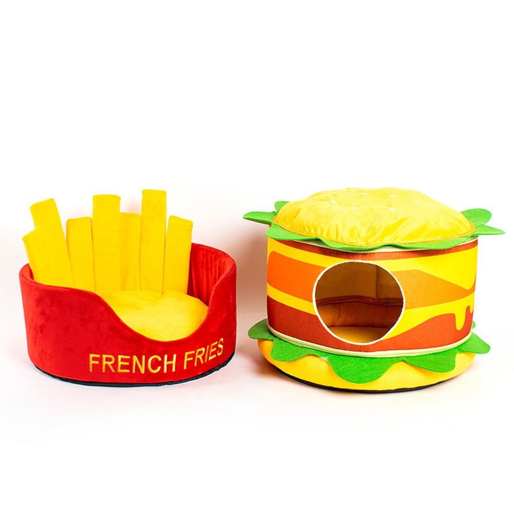 Dailypets Fast Food Cat Hideout – Cute Plush Cat House