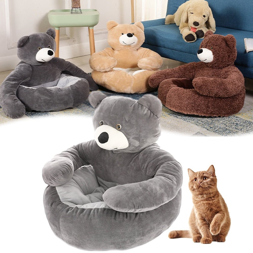 Dailypets Hugging Bear Lounge – Cozy Plush Cat Sleeping Bed