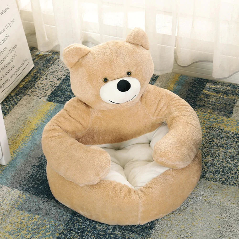 Dailypets Hugging Bear Lounge – Cozy Plush Cat Sleeping Bed