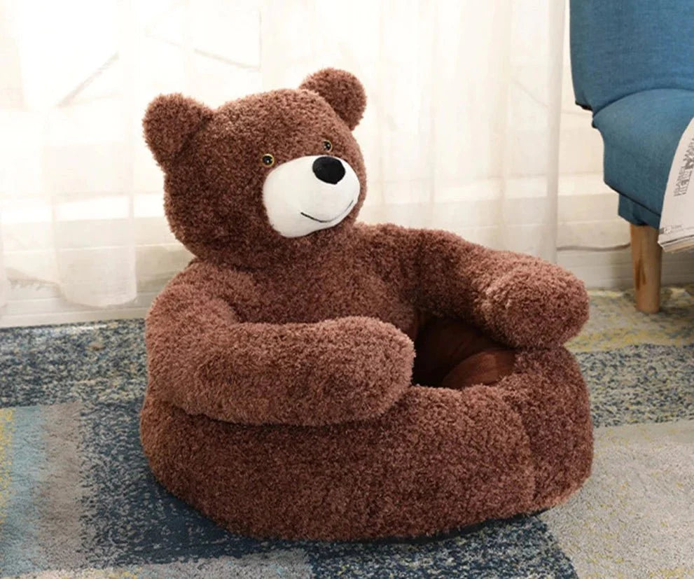 Dailypets Hugging Bear Lounge – Cozy Plush Cat Sleeping Bed