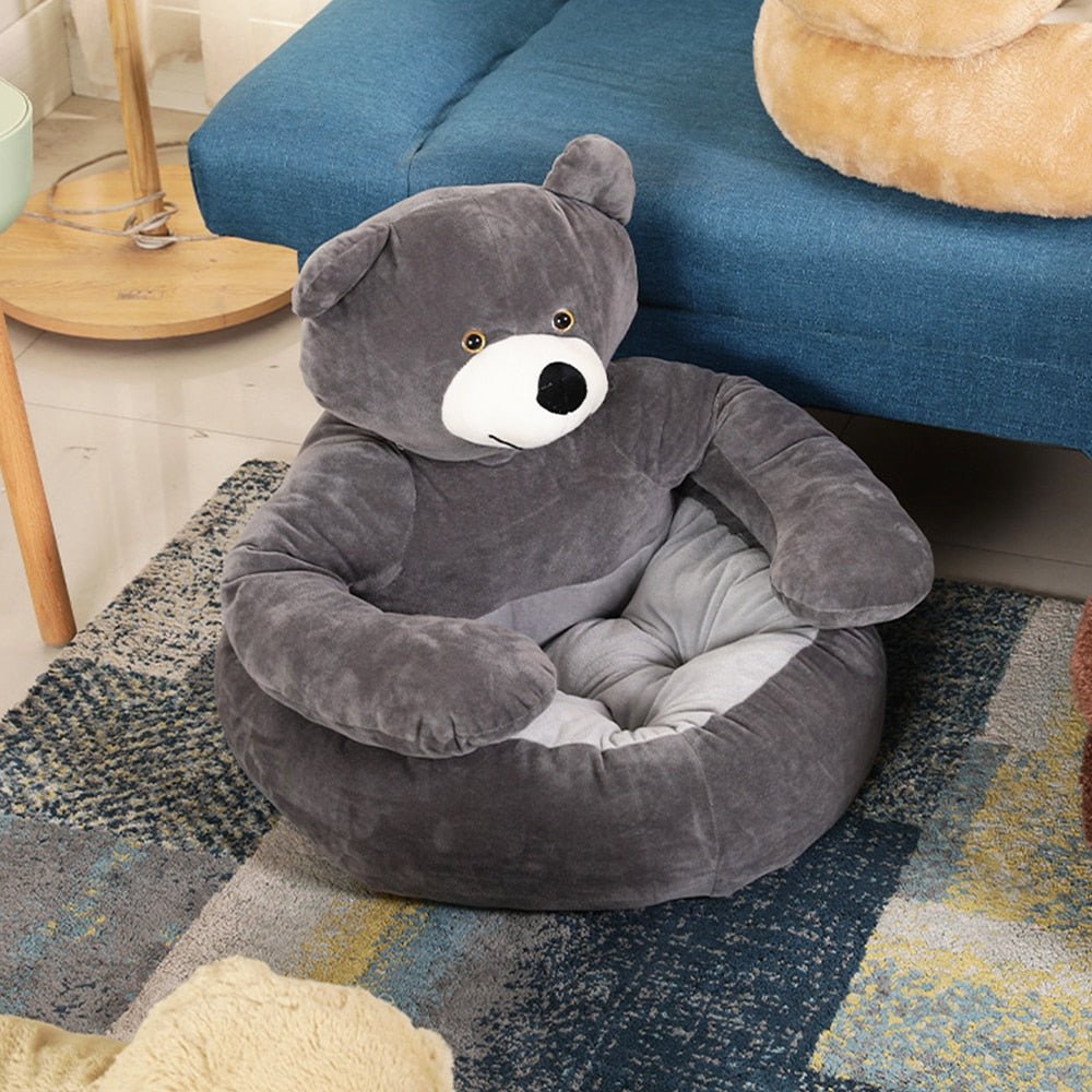 Dailypets Hugging Bear Lounge – Cozy Plush Cat Sleeping Bed