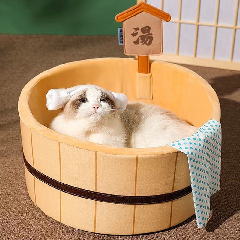 Dailypets Anti-Anxiety Cat Nest – Soft Raised-Rim Sleeping Bed