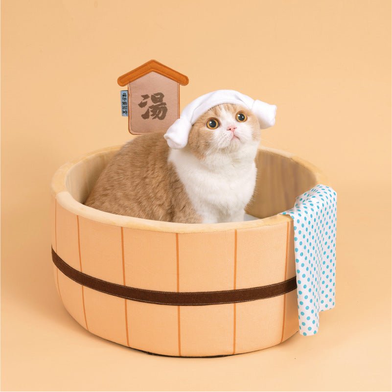 Dailypets Anti-Anxiety Cat Nest – Soft Raised-Rim Sleeping Bed