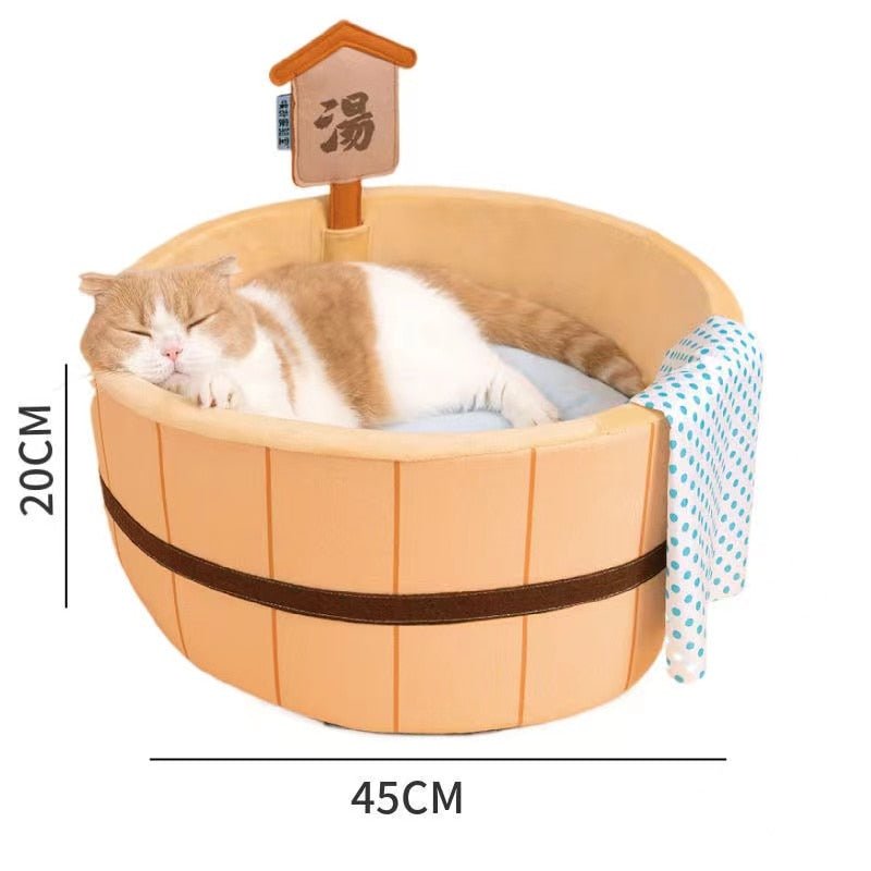 Dailypets Anti-Anxiety Cat Nest – Soft Raised-Rim Sleeping Bed