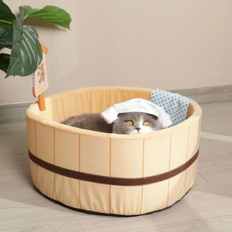 Dailypets Anti-Anxiety Cat Nest – Soft Raised-Rim Sleeping Bed