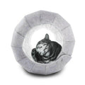 Dailypets Round Cat Cave Bed, Shell Style Lounge with Plush Interior