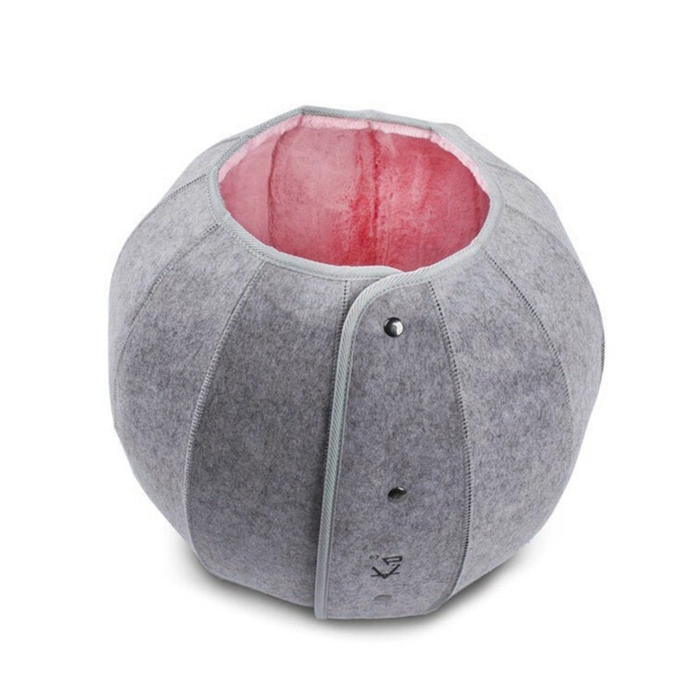 Dailypets Convertible Shell Cat Bed – Foldable Cozy Cat Cave