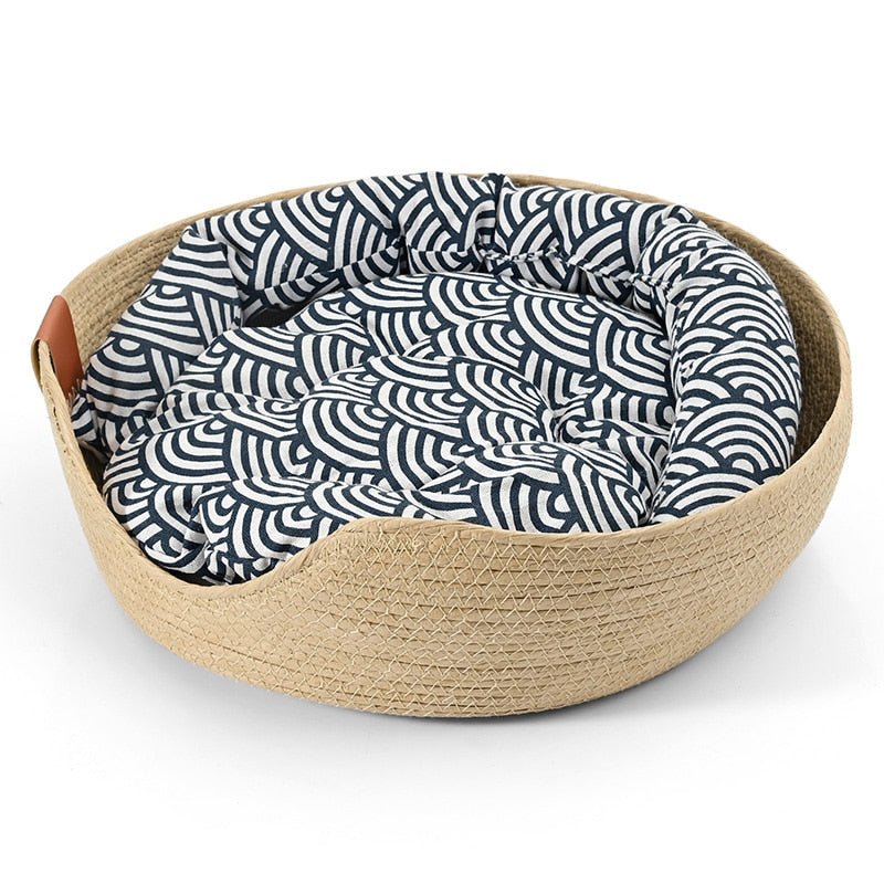 Dailypets Soft Basket Cat Nest with Removable Cushion