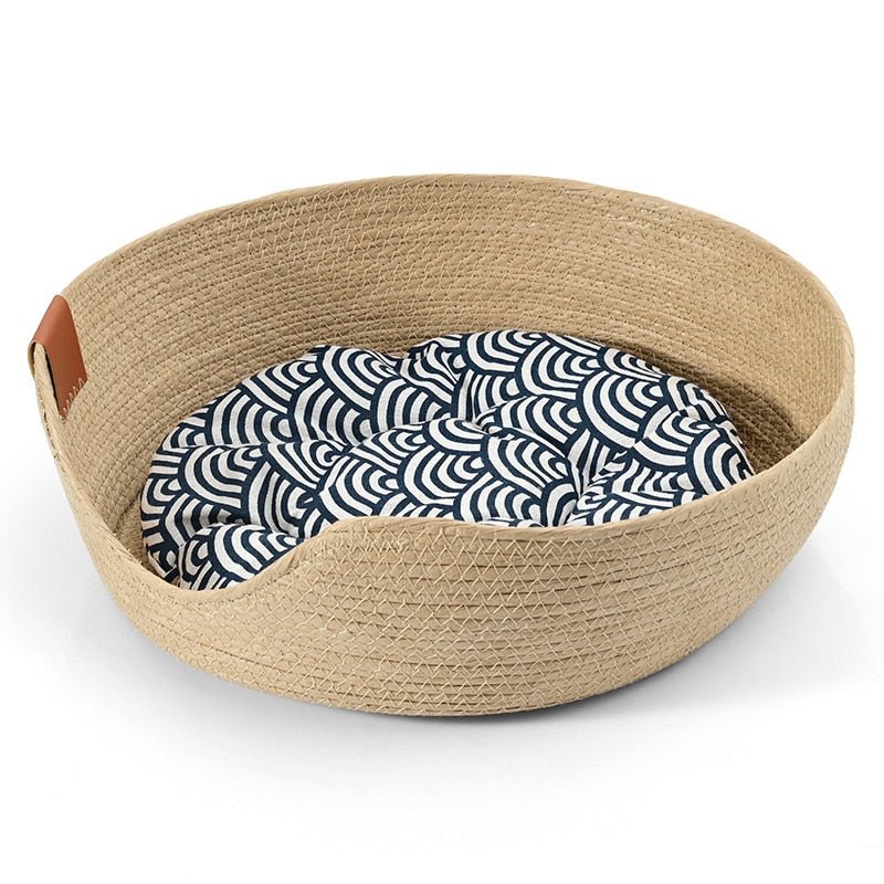 Dailypets Soft Basket Cat Nest with Removable Cushion