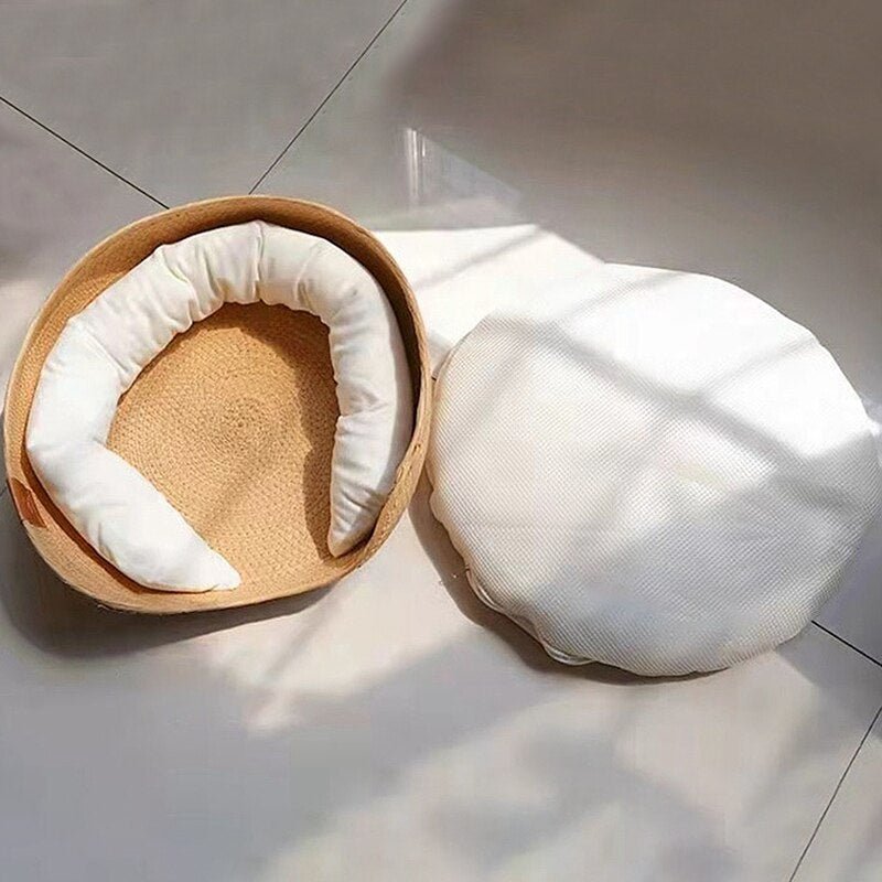 Dailypets Soft Basket Cat Nest with Removable Cushion