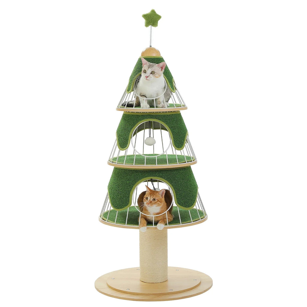 Dailypets Premium Christmas Cat Tree – Festive Multi-Level Cat Tower for Indoor Cats