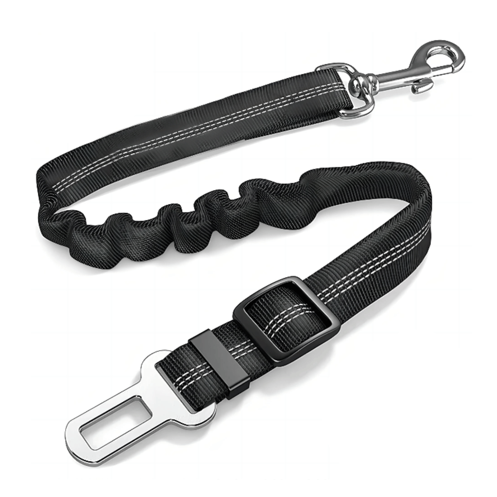 Dailypets Adjustable Dog Car Seat Belt with Reflective Nylon & Elastic Safety Design