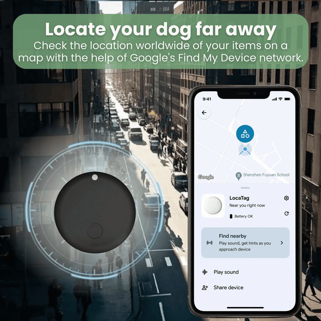 Dailypets Smart Pet Tracker and Reflective Collar Set for Cats Using Android Find My Device