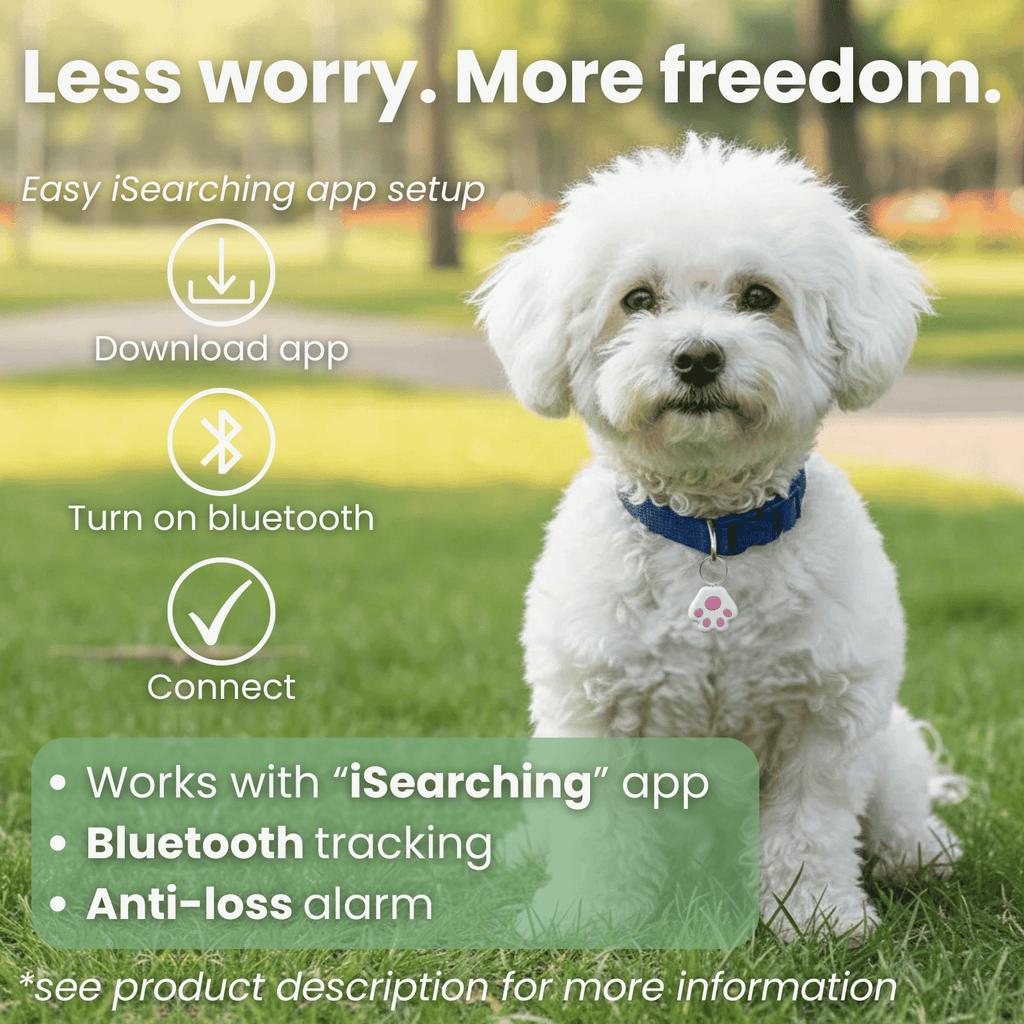 Dailypets Compact Bluetooth Tracker for Pets, Keys, and Bags