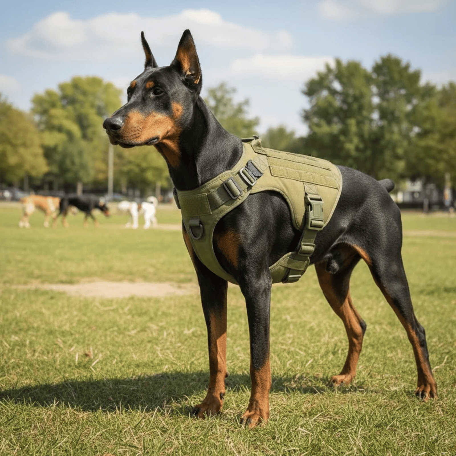 Dailypets Tactical Dog Harness with Handle & Leash for Training, Hiking & Outdoor Adventures
