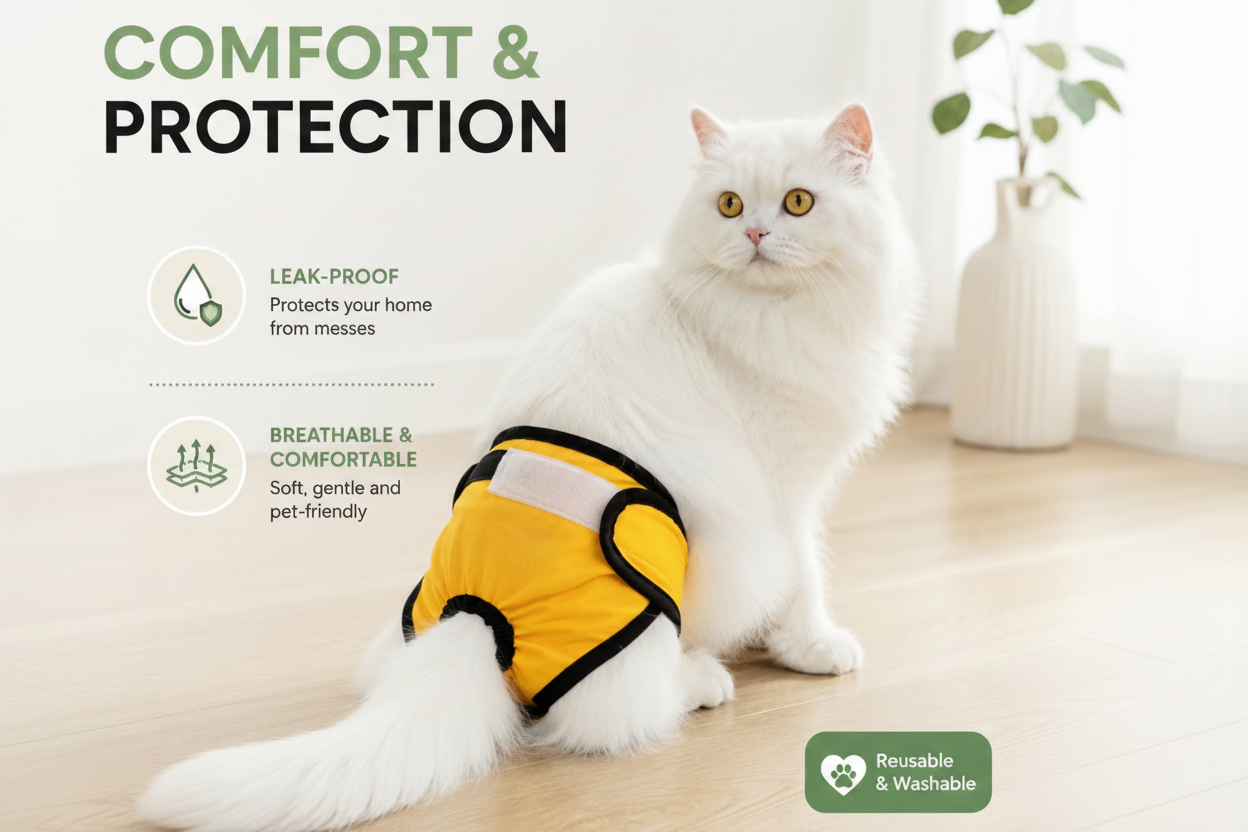 Dailypets Washable Pet Diaper with Soft Absorbent Layer for Female Dogs and Cats