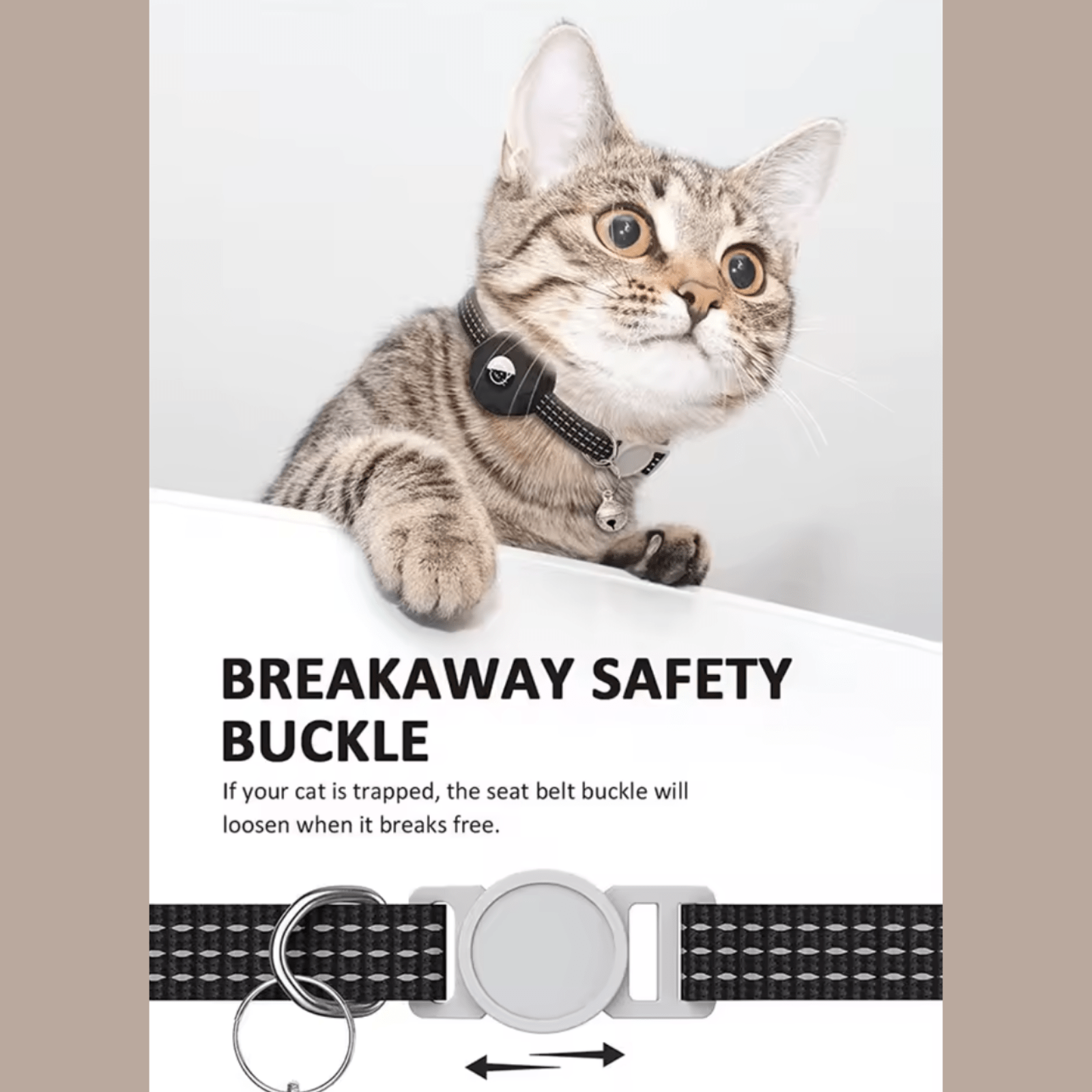 Dailypets Lightweight Cat Tracker Set with Apple Find My Support and Safety Collar