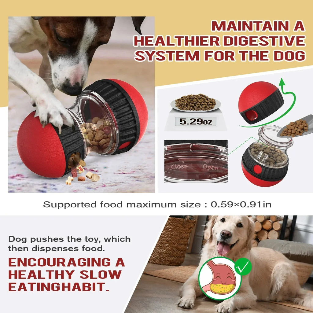 Dailypets Interactive Slow Feeder Ball for Dogs with Adjustable Treat Opening