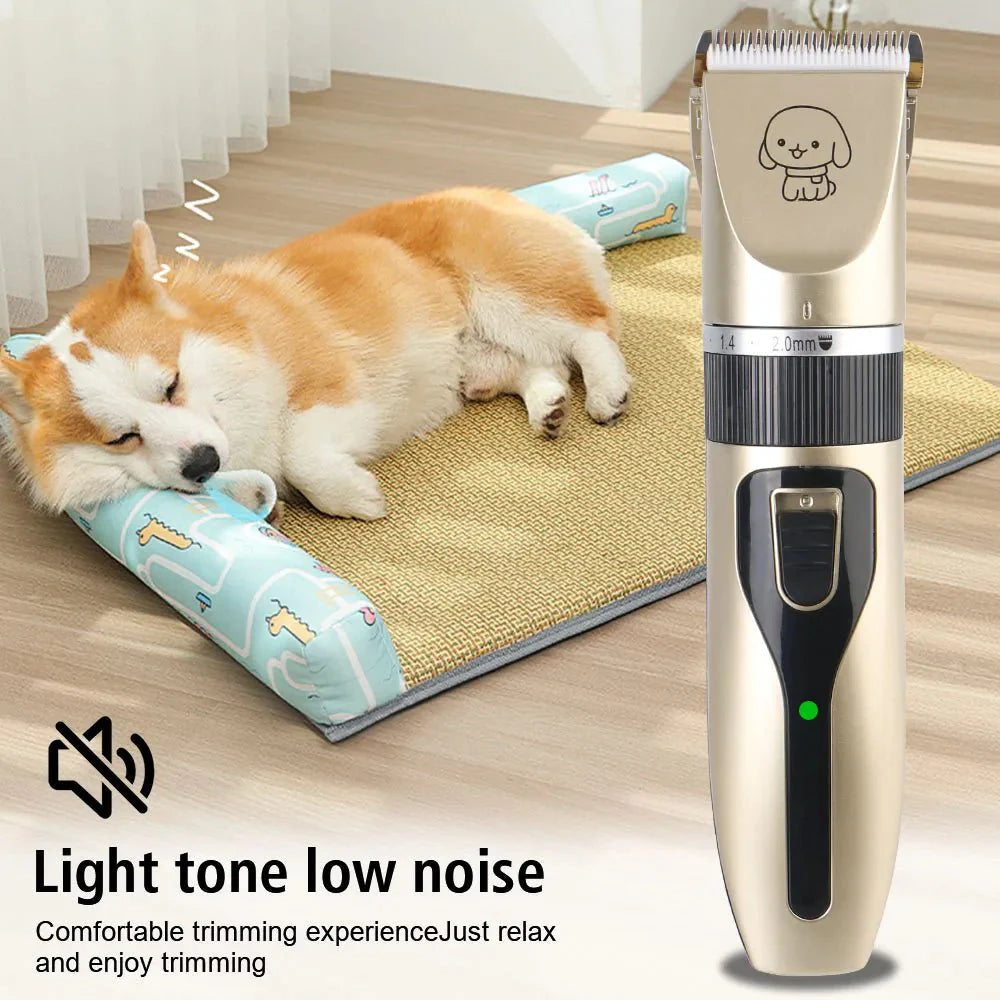 Dailypets Rechargeable Pet Clipper Kit for Dogs and Cats with Quiet Ceramic Blade