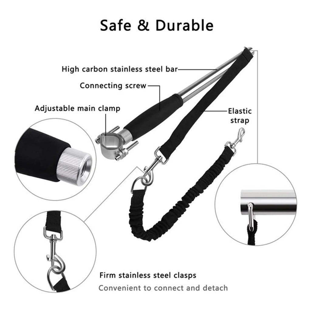 Dailypets Hands-Free Bicycle Dog Leash with Shock-Absorbing Bungee for Active Rides