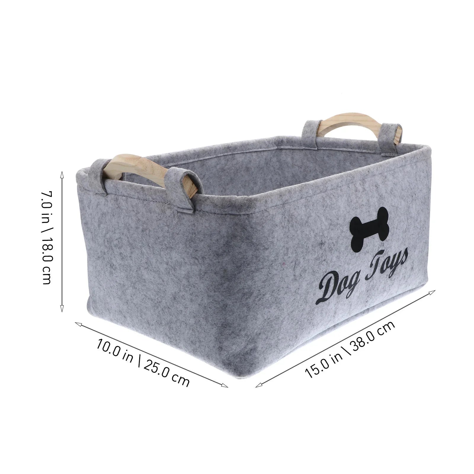 Dailypets Felt Storage Bin for Dog Toys, Treats & Grooming Supplies
