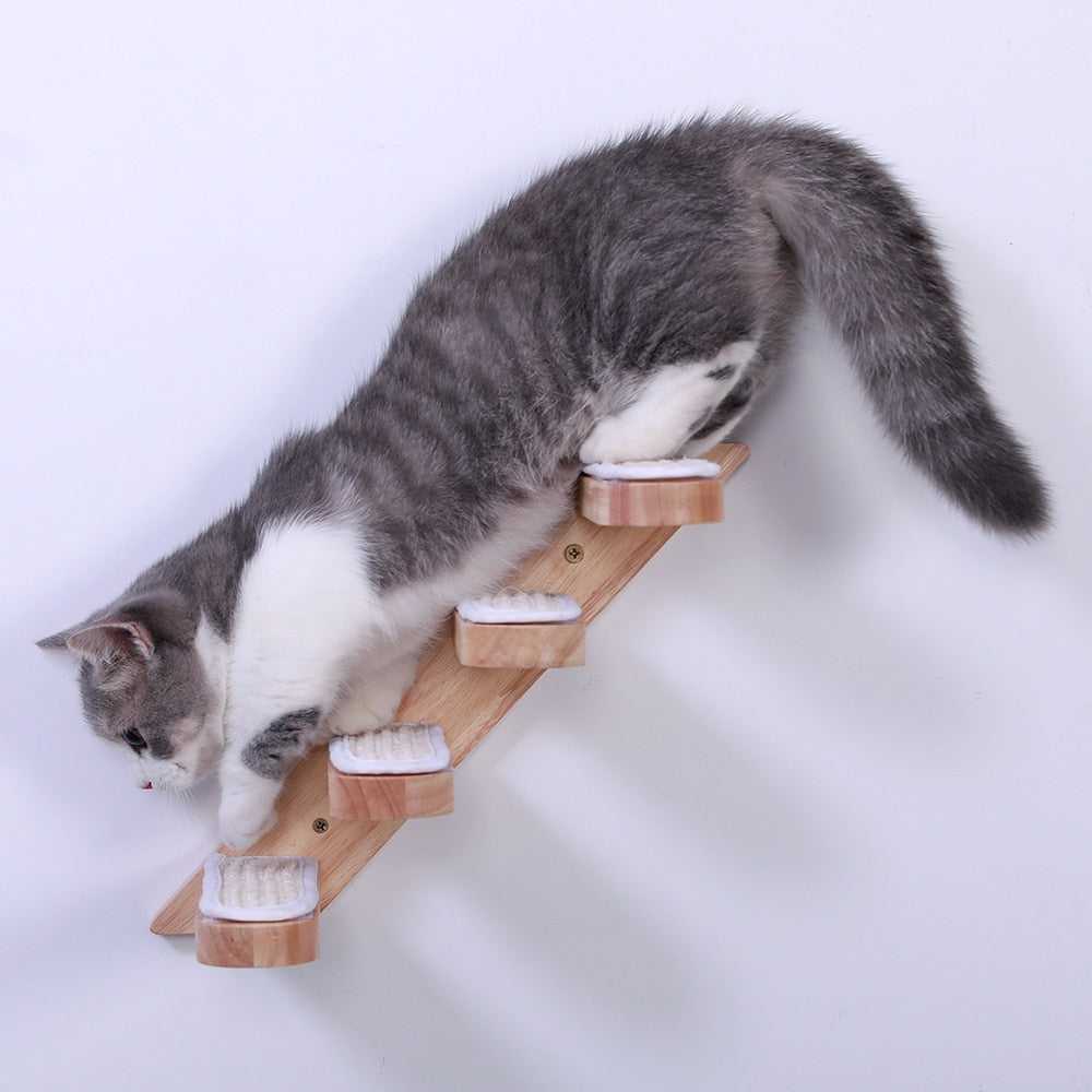 Dailypets Cat Wall Playground – Wooden Climbing Ladder for Cats