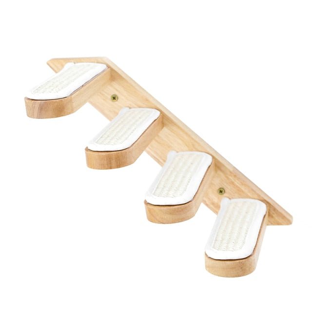 Dailypets Wall-Mounted Cat Ladder – Wooden Climbing Steps for Modern Indoor Cat Walls