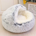 Dailypets Semi-Enclosed Cat Cave – Ultra-Soft Plush Sleeping Bed