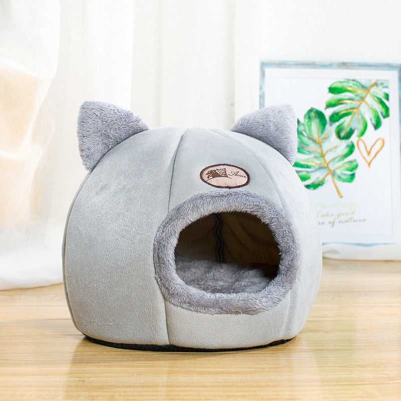 Dailypets Plush Cat Cocoon – Comfortable Enclosed Cat Bed