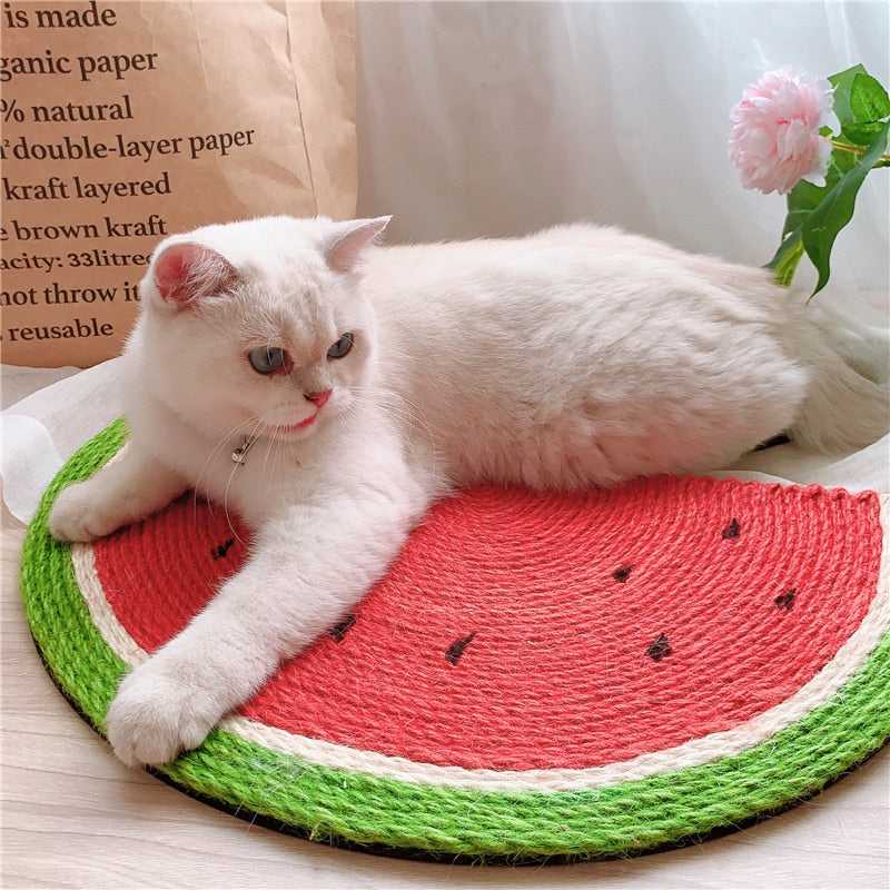 Dailypets Woven Watermelon Cat Scratcher Mat