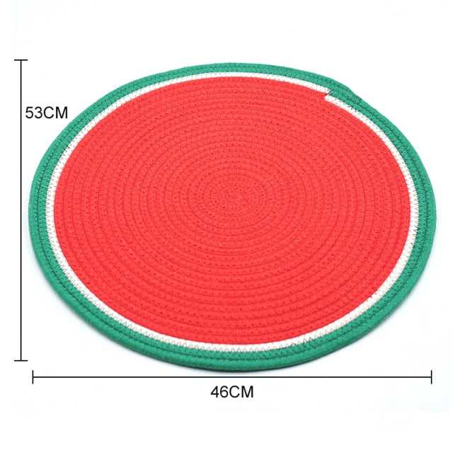 Dailypets Woven Watermelon Cat Scratcher Mat