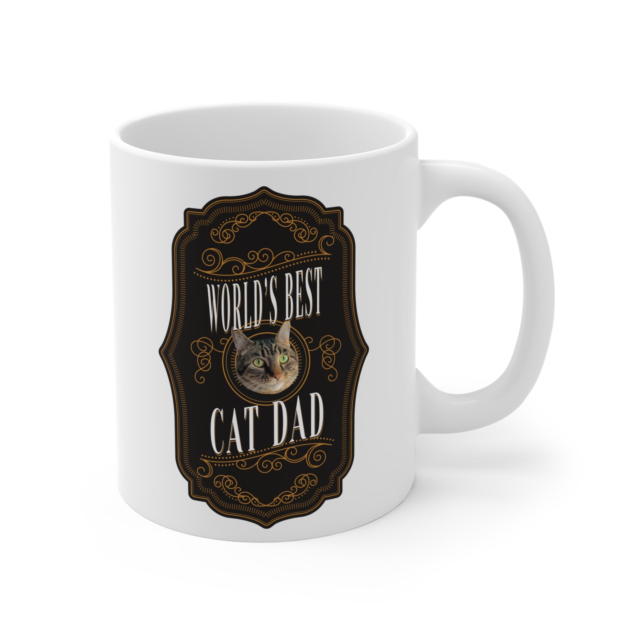 Dailypets Custom World's Best Cat Dad Photo Mug
