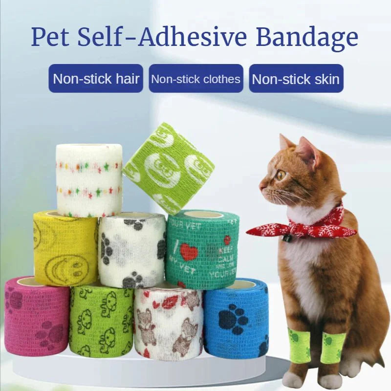 Dailypets Self-Adhesive Pet Bandage Wrap for Dogs and Cats with Breathable Fabric
